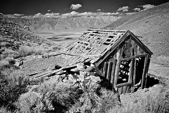 Falling Down House on the Hill - Cerro Gordo, CA - 2014