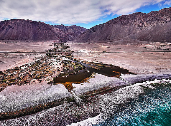 The Rio Loa Trickles into the Pacific – El Loa, Tarapacá Region, Chile – 2024