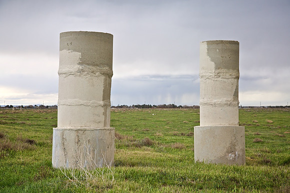 Storm Over Irrigation Towers - Lancaster, CA - 2014