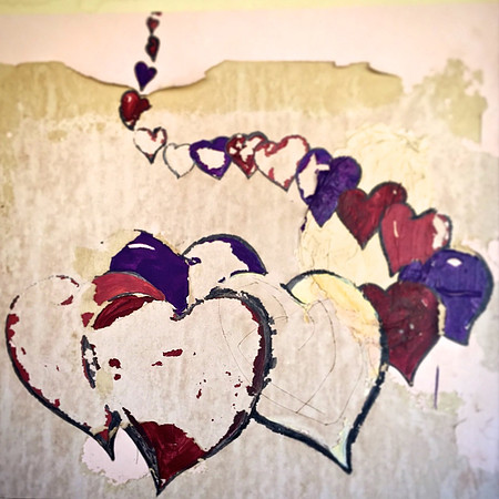 Hearts Graffiti Detail - Trona, CA - 2015