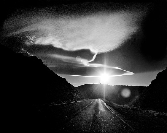Leaving Trona - Infrared Exposure - CA Highway 178 - 2011