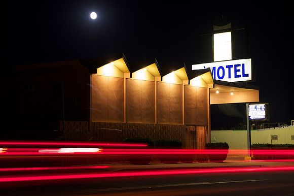 Moon Over Best Motel - Mojave, CA - 2011