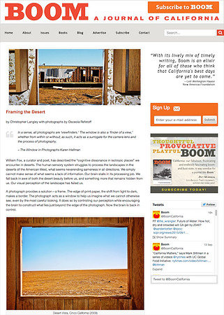 Boom: a Journal of California - Framing the Desert - 2015