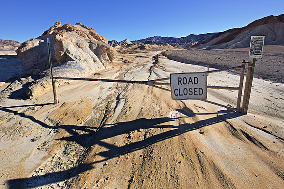 Road Closed - 20 Mule Team Road - Death Valley, CA - 2015
