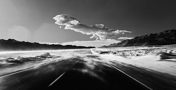 Wind Blown Sand - Highway 136 North of Keeler, CA - 2013