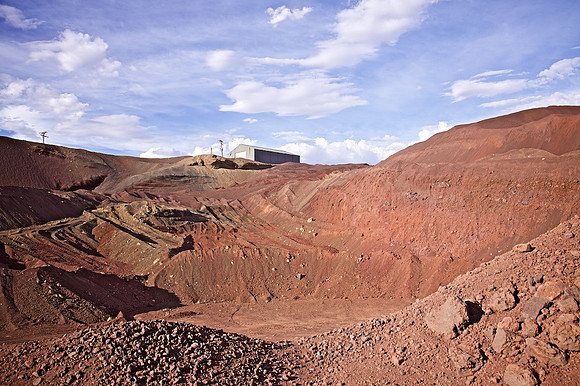 Main Production Pit & Maintenance Shop - Red Hill Quarry - Fossil Falls, CA - 2015