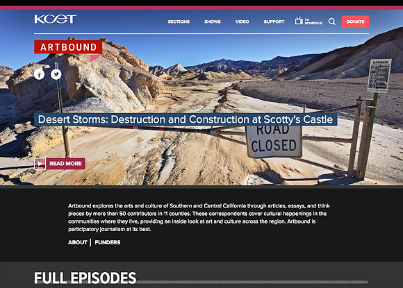KCET Artbound - Desert Storms: Destruction and Construction at Scotty's Castle - April 2016