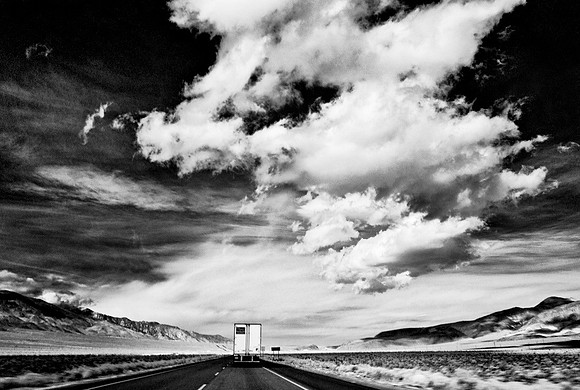 Sky, Desert, Truck - Highway 395 Near Coso Junction, CA - 2012