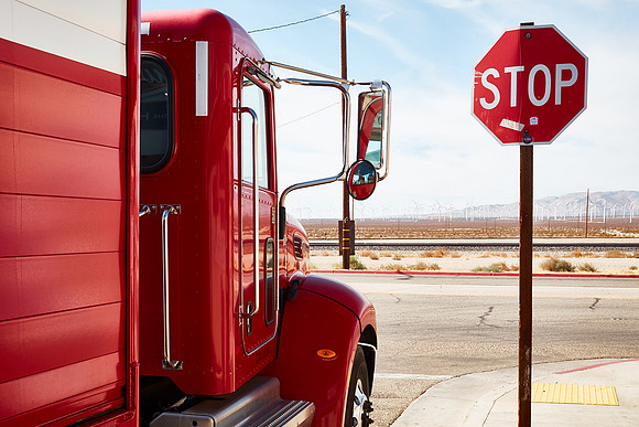 Budweiser Truck & Stop Sign – Mojave, CA – 2016
