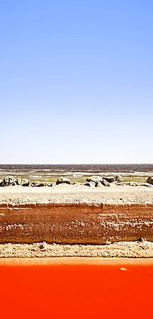 Sky, Whitecaps, Earth, Halobacteria - Salton Sea, CA - 2014