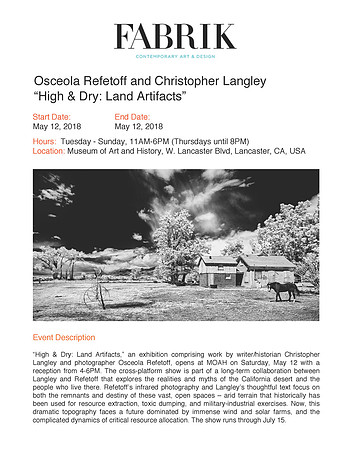 Fabrik Magazine: High & Dry: Land Artifacts" - April 2018