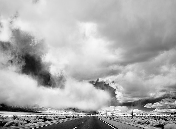 Low-Hanging Clouds – Highway 395 North of Lone Pine, California – 2021