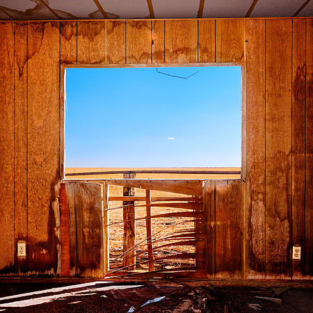 Window with Wire & Tiny Cloud – Cinco, California – 2009
