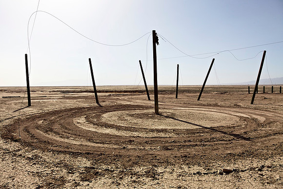 Dirt Circle with Poles No.1 - Salton Sea, CA - 2014