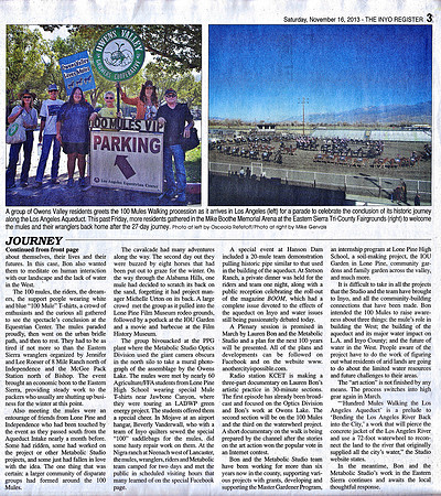 Inyo Register - An Adventure to Remember - Pt 2 - Nov 16-17, 2013